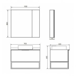 Comforty Зеркало шкаф Порто 00-00009232